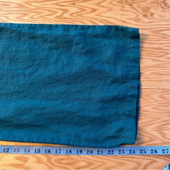 Bryn Walker Linen Blue Team Cinched Waist Crop Wide Leg Jumpsuit Small - Picture 14 of 15